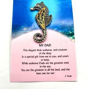 Seahorse Lapel Pin Sea Animal Brooch Filigree Mixed Metal Pin